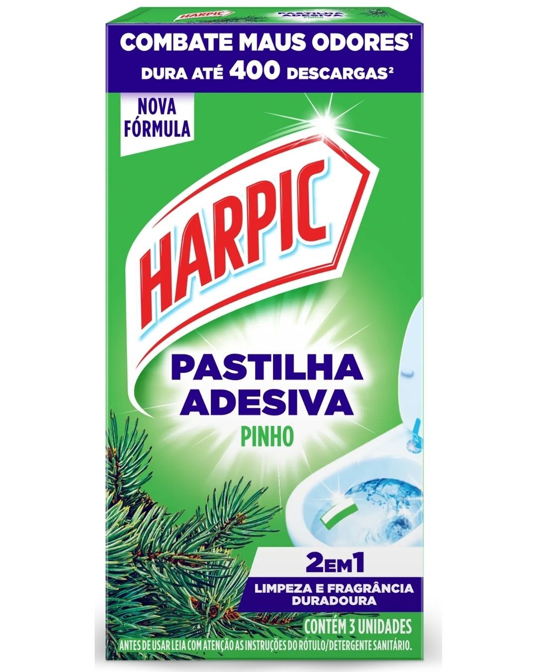 PASTILHA ADESIVA HARPIC 27G PINHO C/3UN