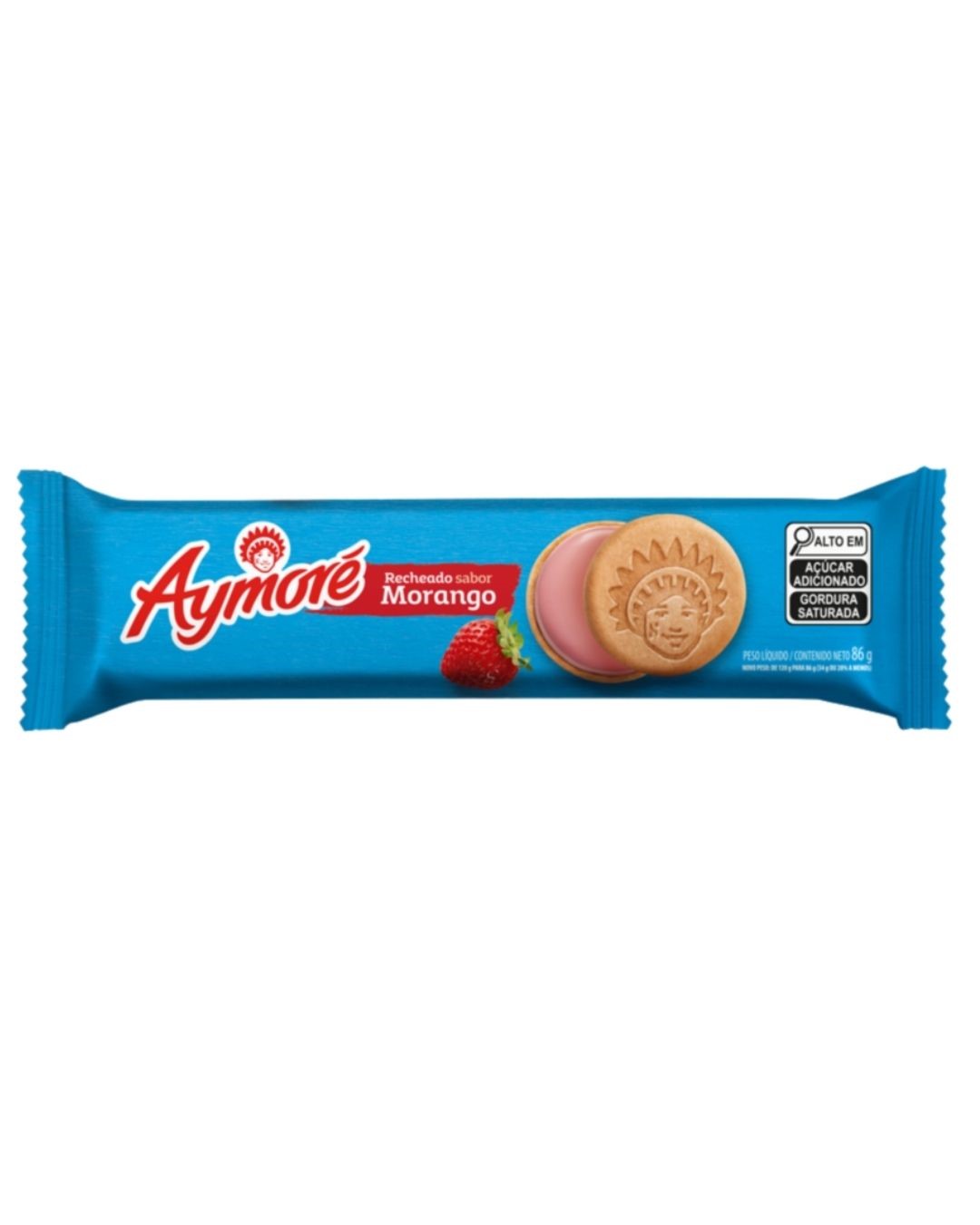 BISCOITO AYMORE 86G MORANGO