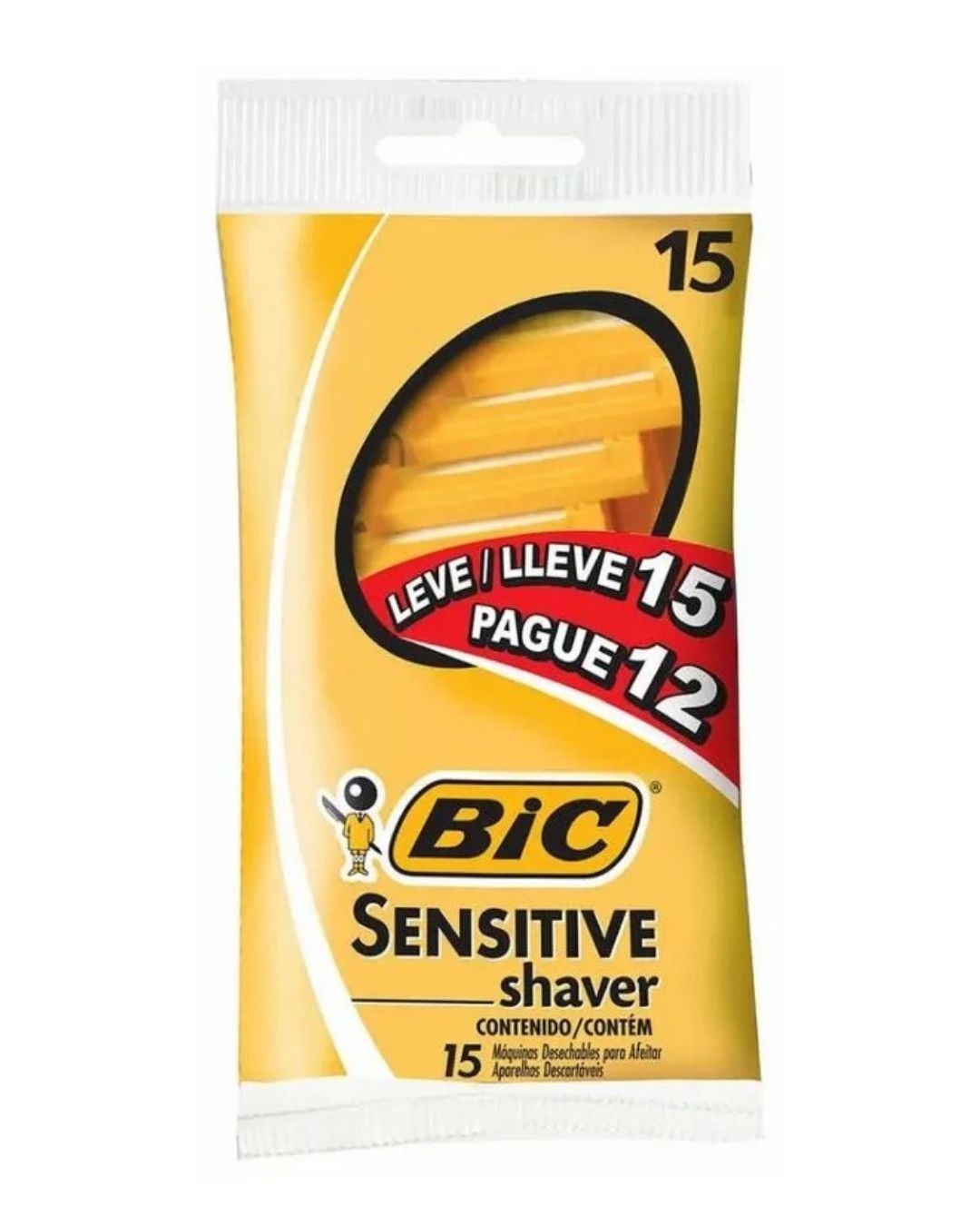 APARELHO BARBEAR BIC MASC SENS LV15PG12