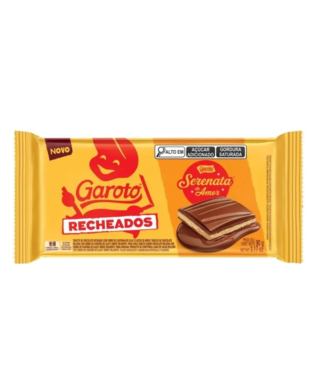 CHOCOLATE GAROTO BARRA RECH SERENATA 90G
