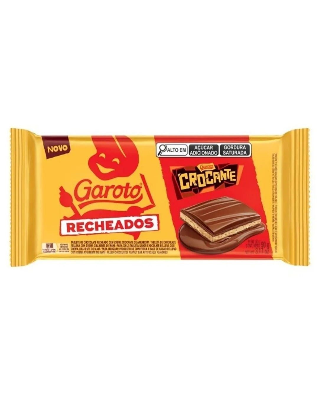 CHOCOLATE GAROTO BARRA RECH CROCANTE 90G