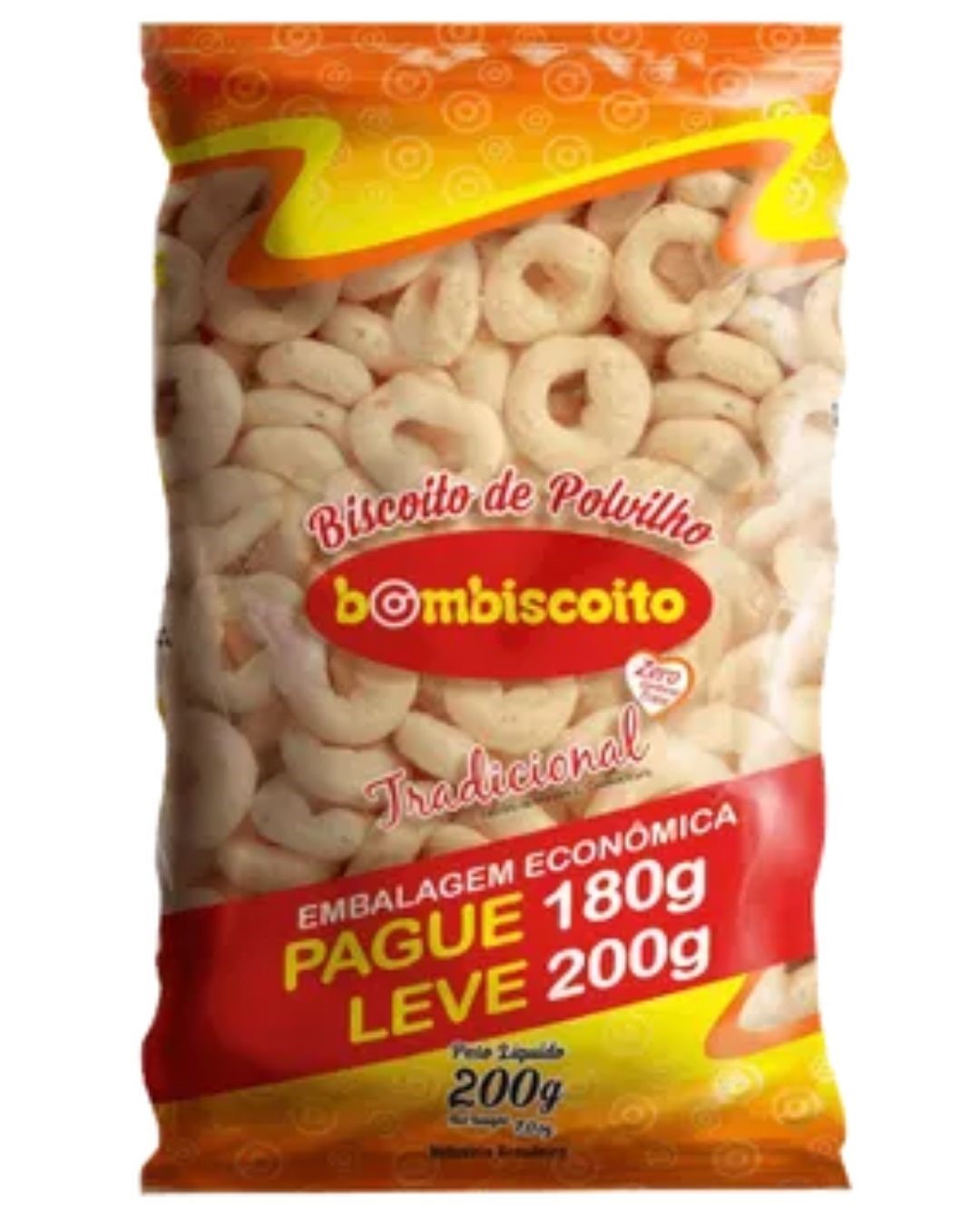 BISCOITO POLVILHO BOMBISCOITO 200G TRAD
