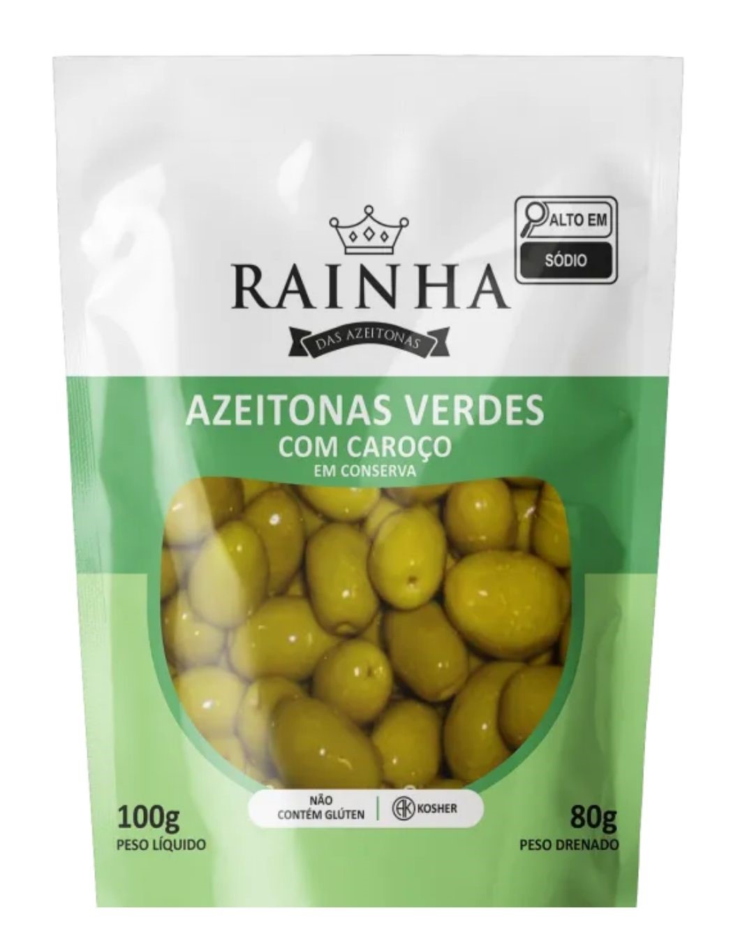 AZEITONA VERDE COM CAROCO RAINHA 80G