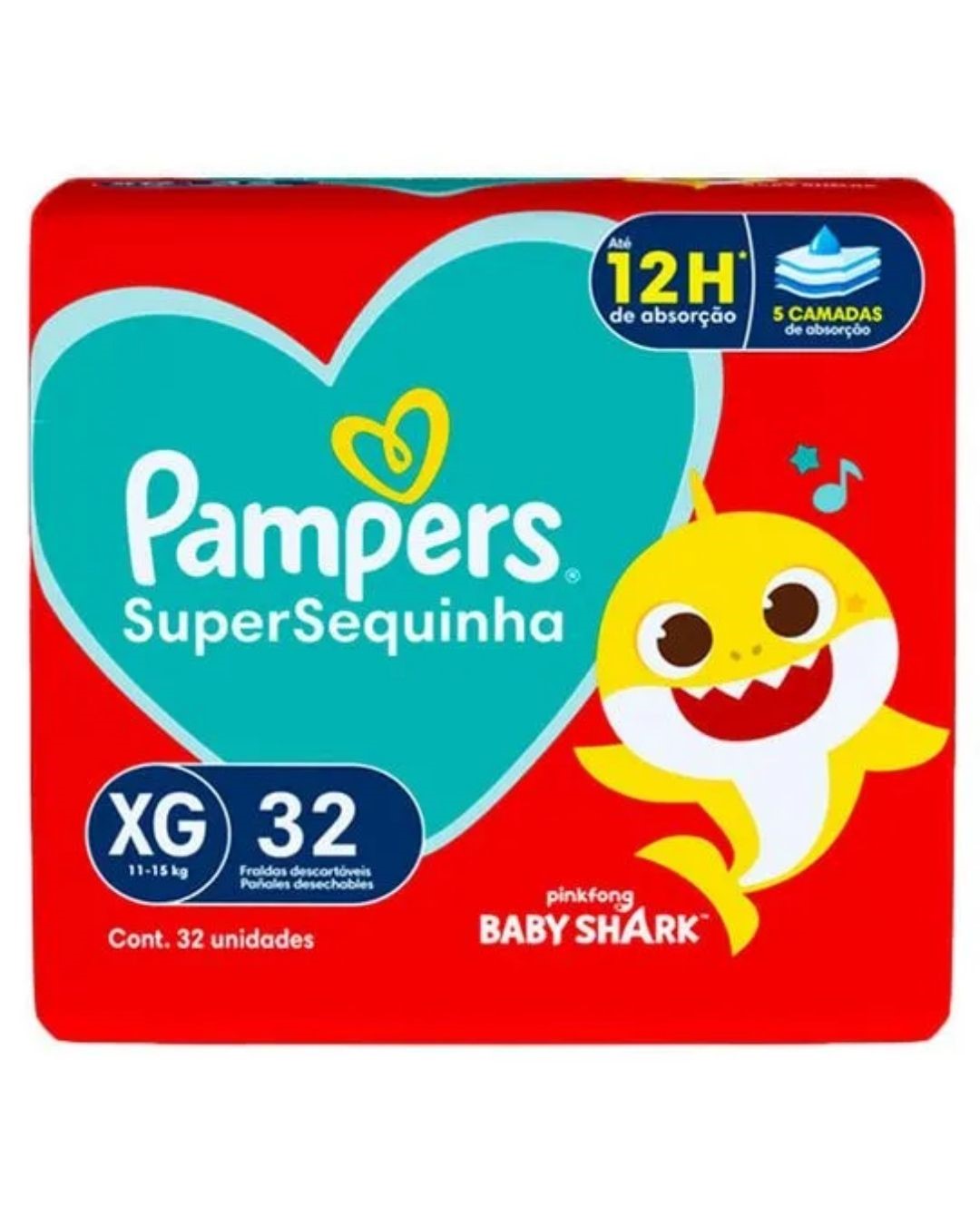 FRALDA PAMPERS SUP. SEQUINHA XG 32UN