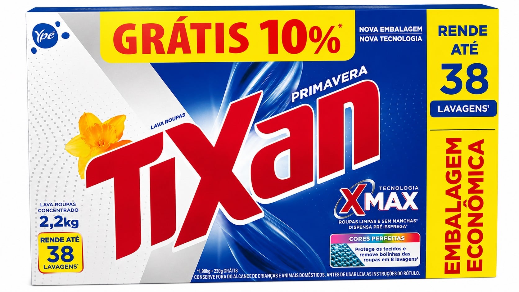 YPE LAVA ROUPAS TIXAN 2,2KG PRIMAV PROMO