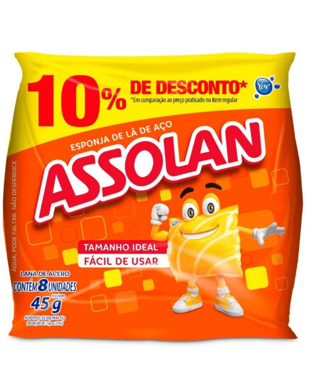 YPE ESPONJA DE ACO ASSOLAN 45G PROMO