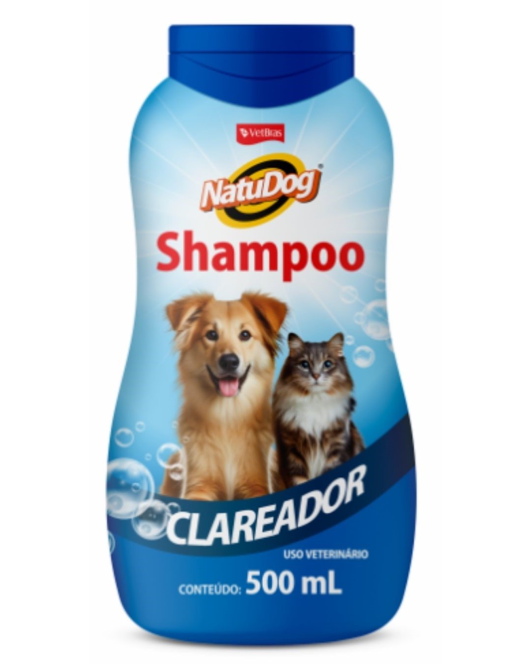 VET SHAMPOO NATUDOG 500ML CLAREADOR