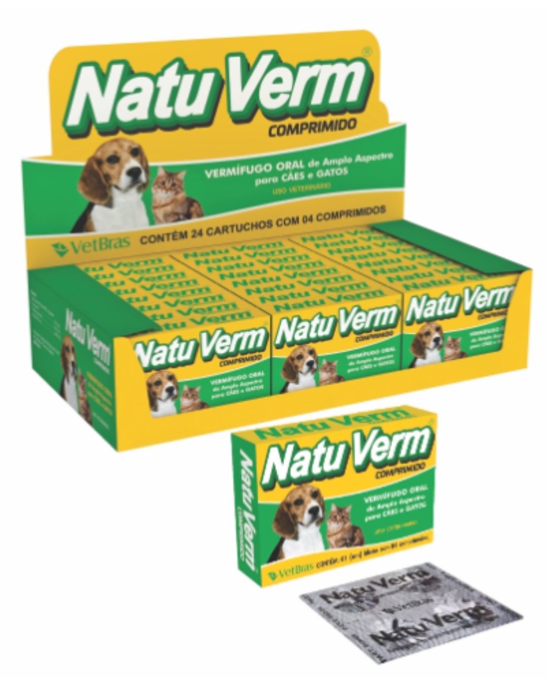 VET VERMIFUGO NATUVERM COMPRIMIDO 4 COMP