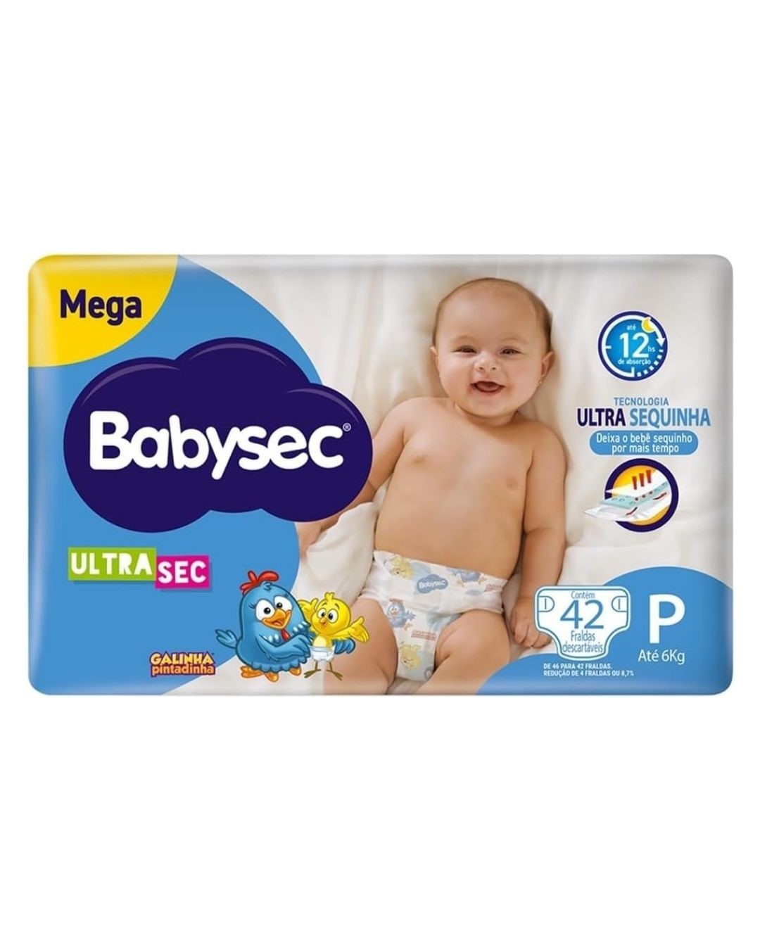 FRALDA BABYSEC ULT. SEQUINHA P 42UN