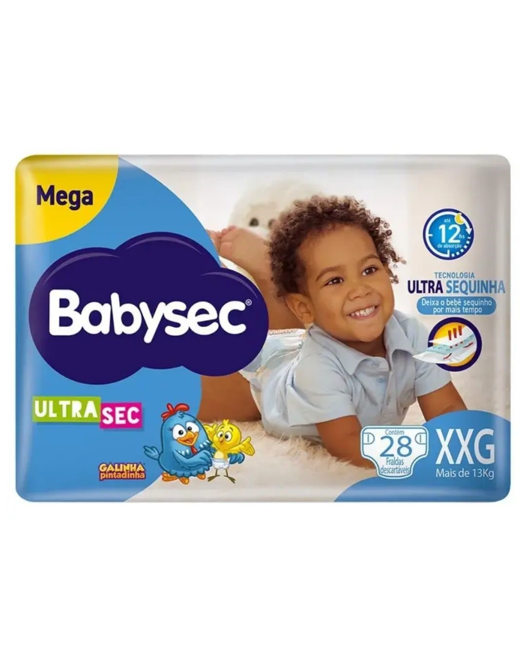 FRALDA BABYSEC ULT. SEQUINHA XXG 28UN