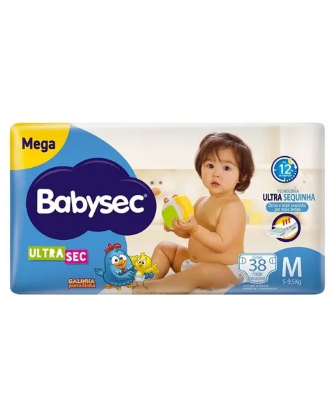 FRALDA BABYSEC ULT. SEQUINHA M 38UN