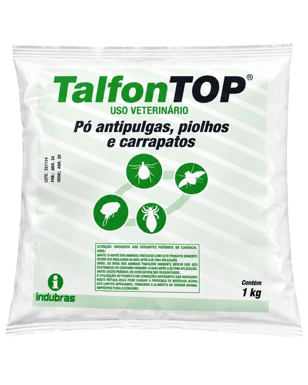 INDU ANTIPULGAS EM PO TALFON TOP 1KG