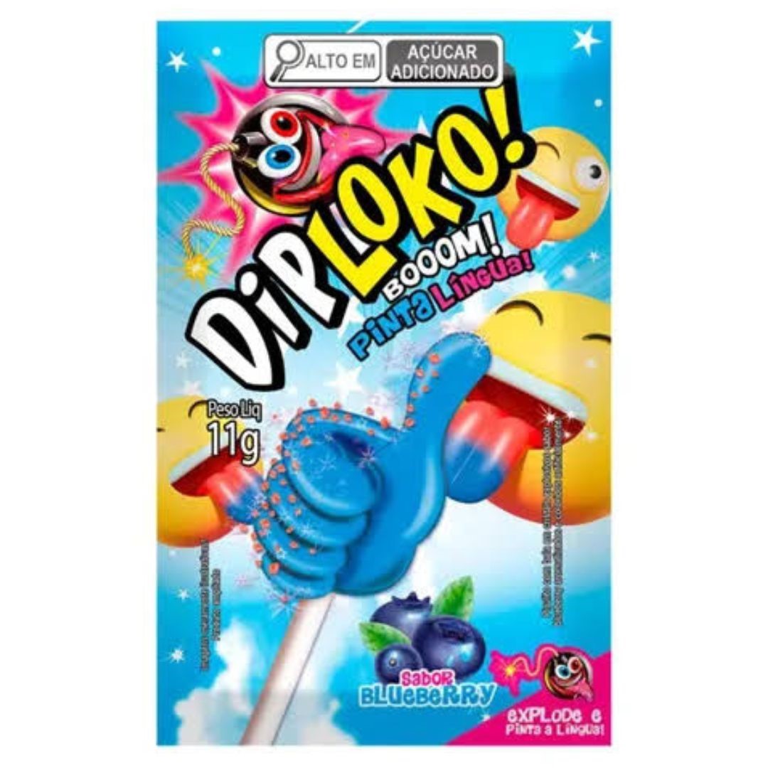 PIRULITO DIP LOKO EXPLOS PINTA BLUEB 11G