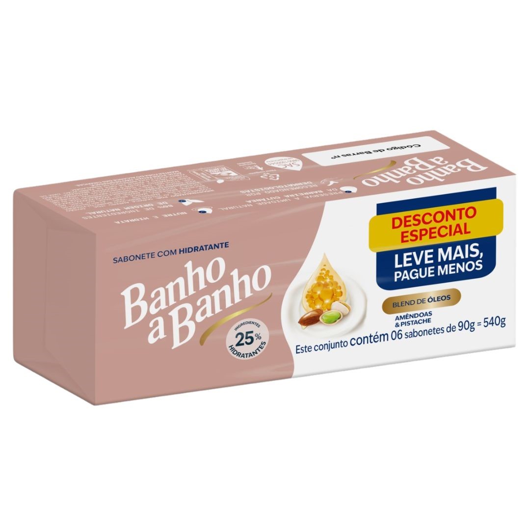 YPE SABONETE BANHO A BANHO 6X90G AMENDOA