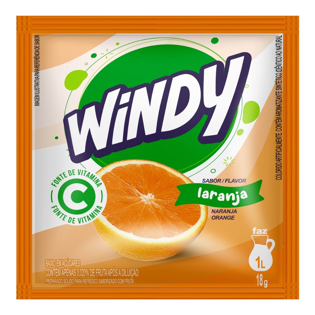 REFRESCO PO WINDY 18G LARANJA