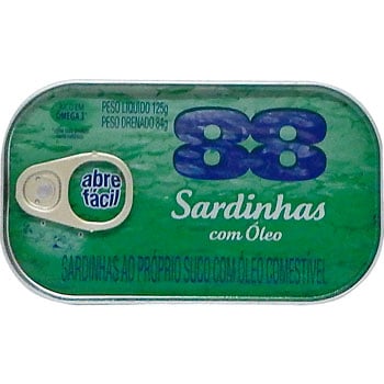 SARDINHA LATA OLEO 88 125 G