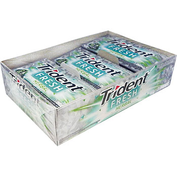 CHICLETE TRIDENT FRESH HERBAL