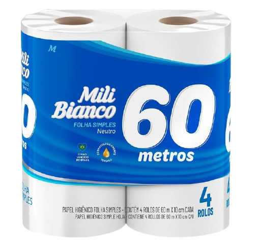 PAPEL HIG. 24X4 MILI BIANCO 60 M