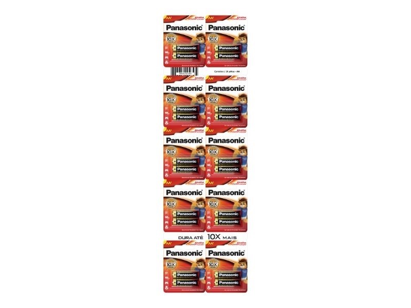 PILHA PANASONIC AA ALCALINA CT-10X2