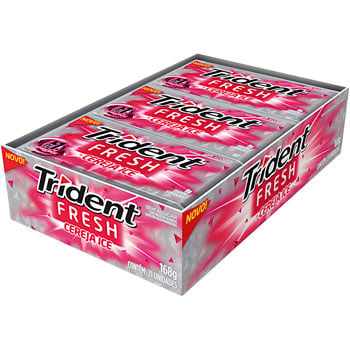 CHICLETE TRIDENT FRESH CEREJA ICE