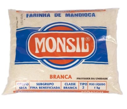 FARINHA DE MANDIOCA 1 KG MONSIL BRANCA