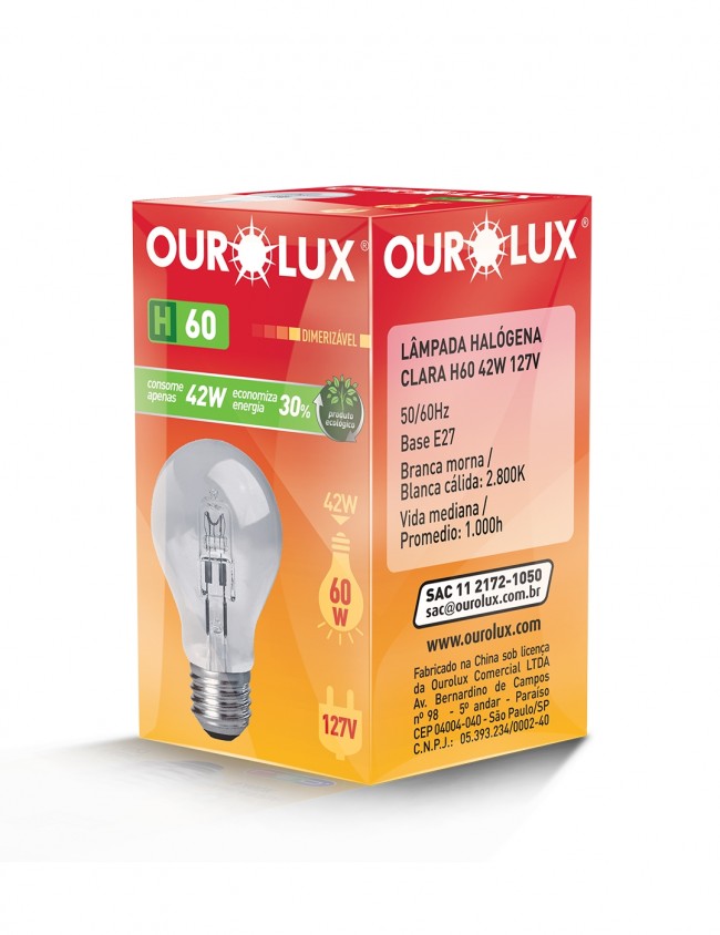 LAMPADA HALOGENA OUROLUX 42 W