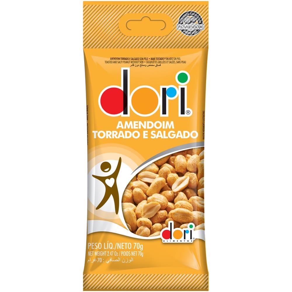 AMENDOIM TORRADO E SALGADO DORI 70 G