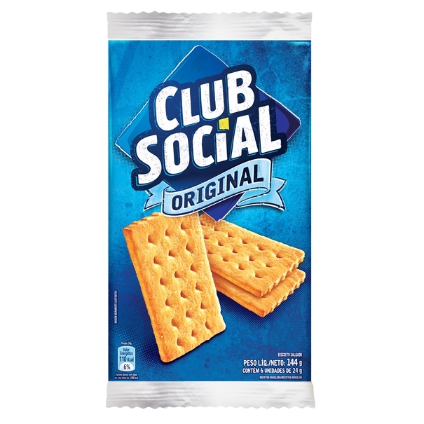 BISCOITO CLUB SOCIAL ORIGINAL 144 G