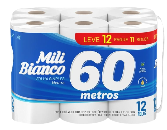 PAPEL HIG. 12X1 MILI BIANCO L12P11 60M