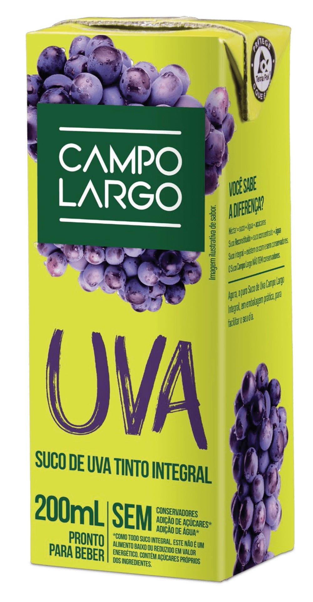 CL SUCO UVA INTEGRAL TP CAMPO LARG 200ML