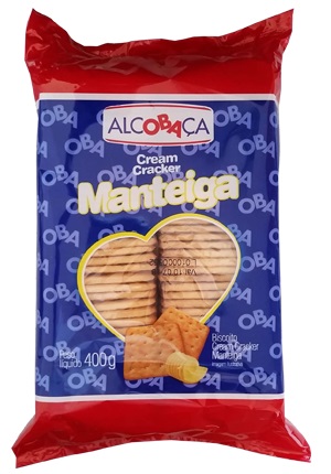 BISCOITO ALCOBACA 400G C.CRACKER MANTEIG
