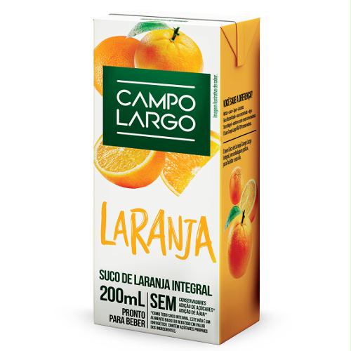 CL SUCO LARANJA INT TP CAMPO LARGO 200ML
