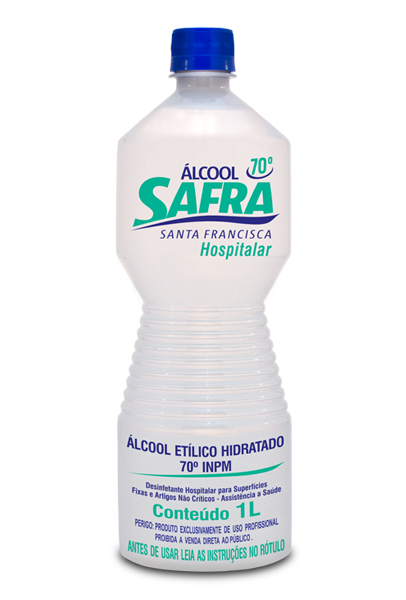 ALCOOL HIDRATADO 70° SAFRA 1 L