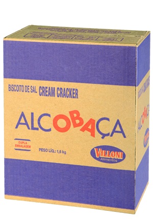 BISCOITO ALCOBACA 1600 G CREAM CRACKER 