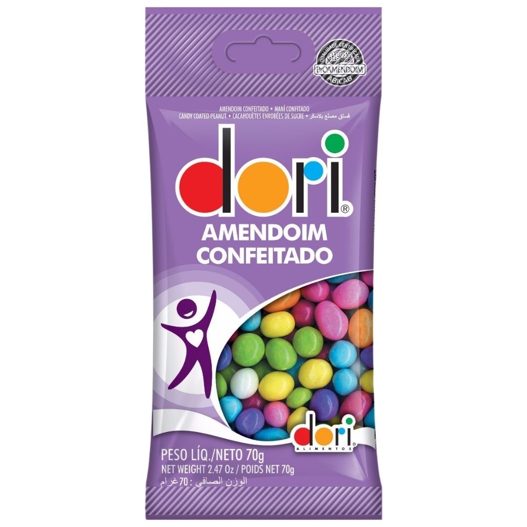 AMENDOIM COLORIDO DORI 70 G