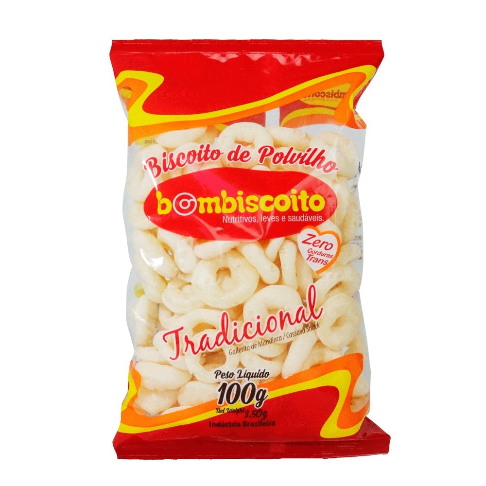 BISCOITO POLVILHO BOMBISCOITO 100G TRADI