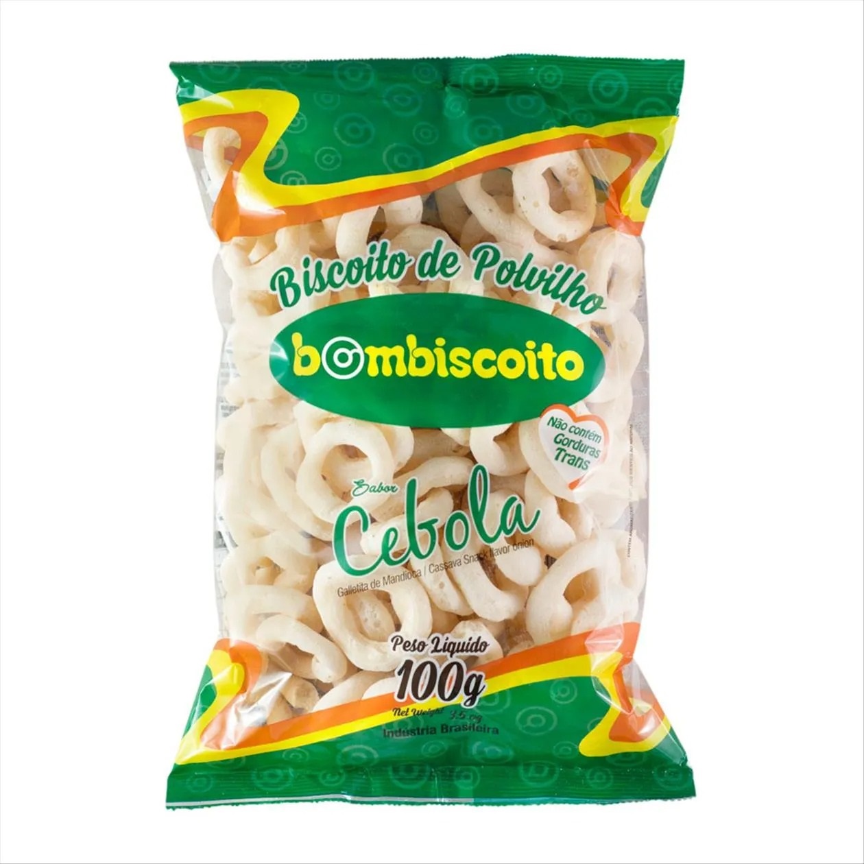 BISCOITO POLVILHO BOMBISCOITO 100G CEBOL
