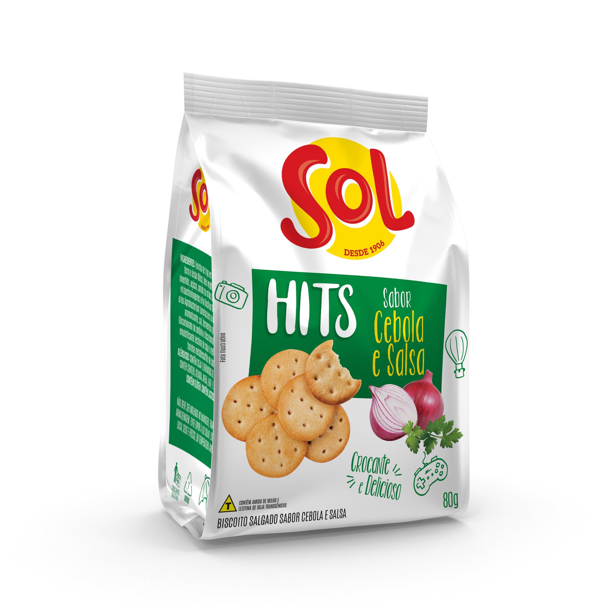 JM BISCOITO SOL HITS CEBOLA SALSA 80 G