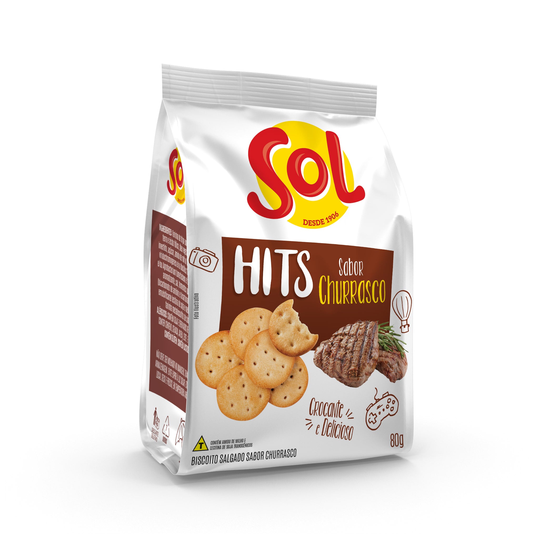 JM BISCOITO SOL HITS CHURRASCO 80 G