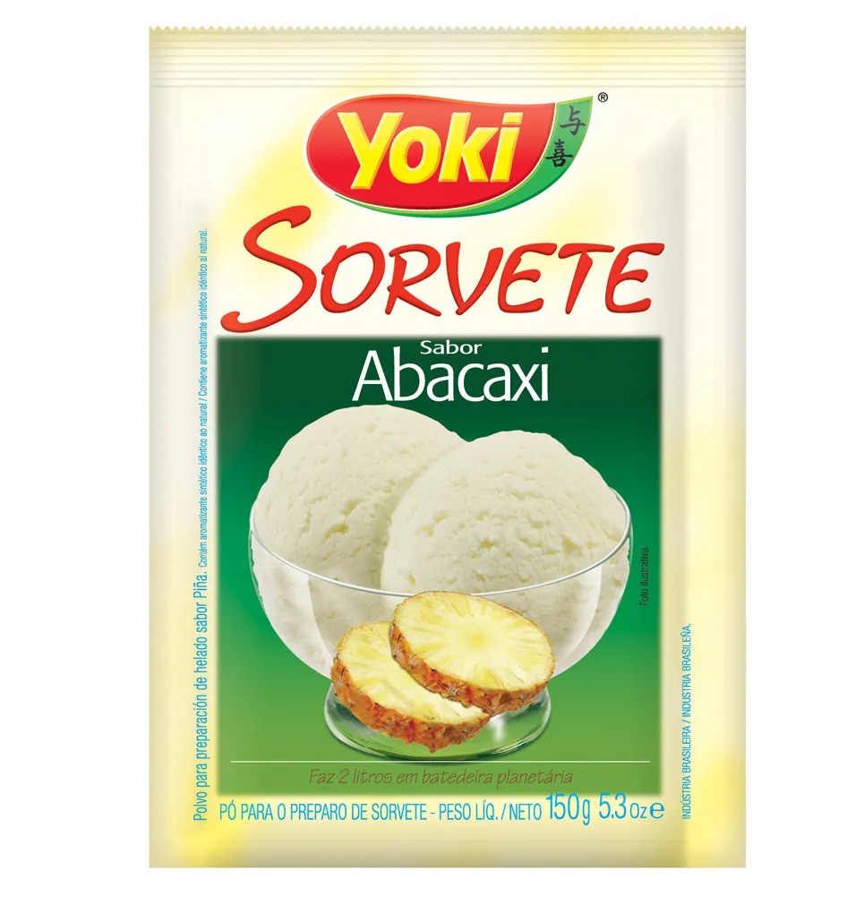 PO SORVETE YOKI 150 G ABACAXI