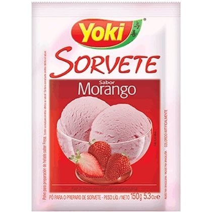 PO SORVETE YOKI 150 G MORANGO