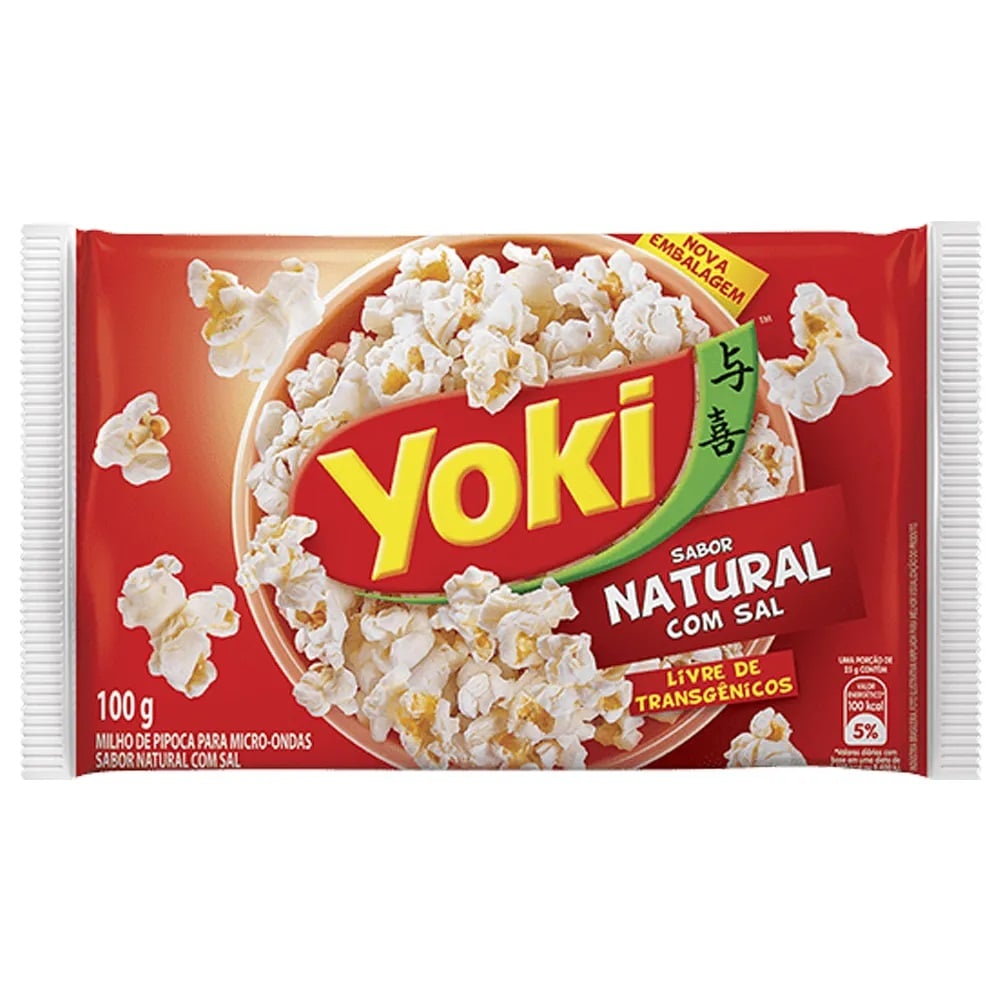 PIPOCA MICROONDAS NATURAL C/SAL 100G YOK