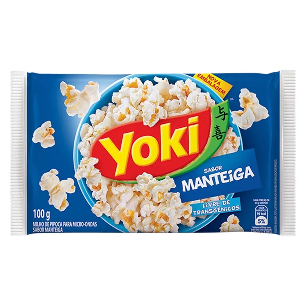 PIPOCA MICROONDAS MANTEIGA 100 G YOKI