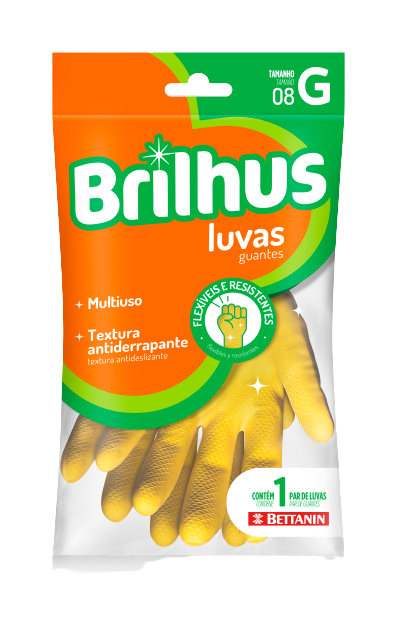 BT LUVA MULTIUS LATEX BRILHUS G BT2060G