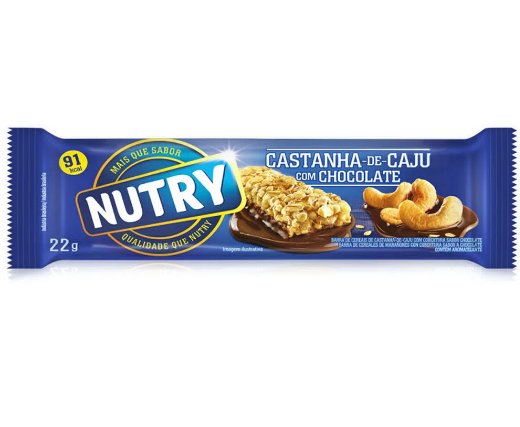 BARRA DE CEREAIS NUTRY C.CAJU/CHOC 22 G 