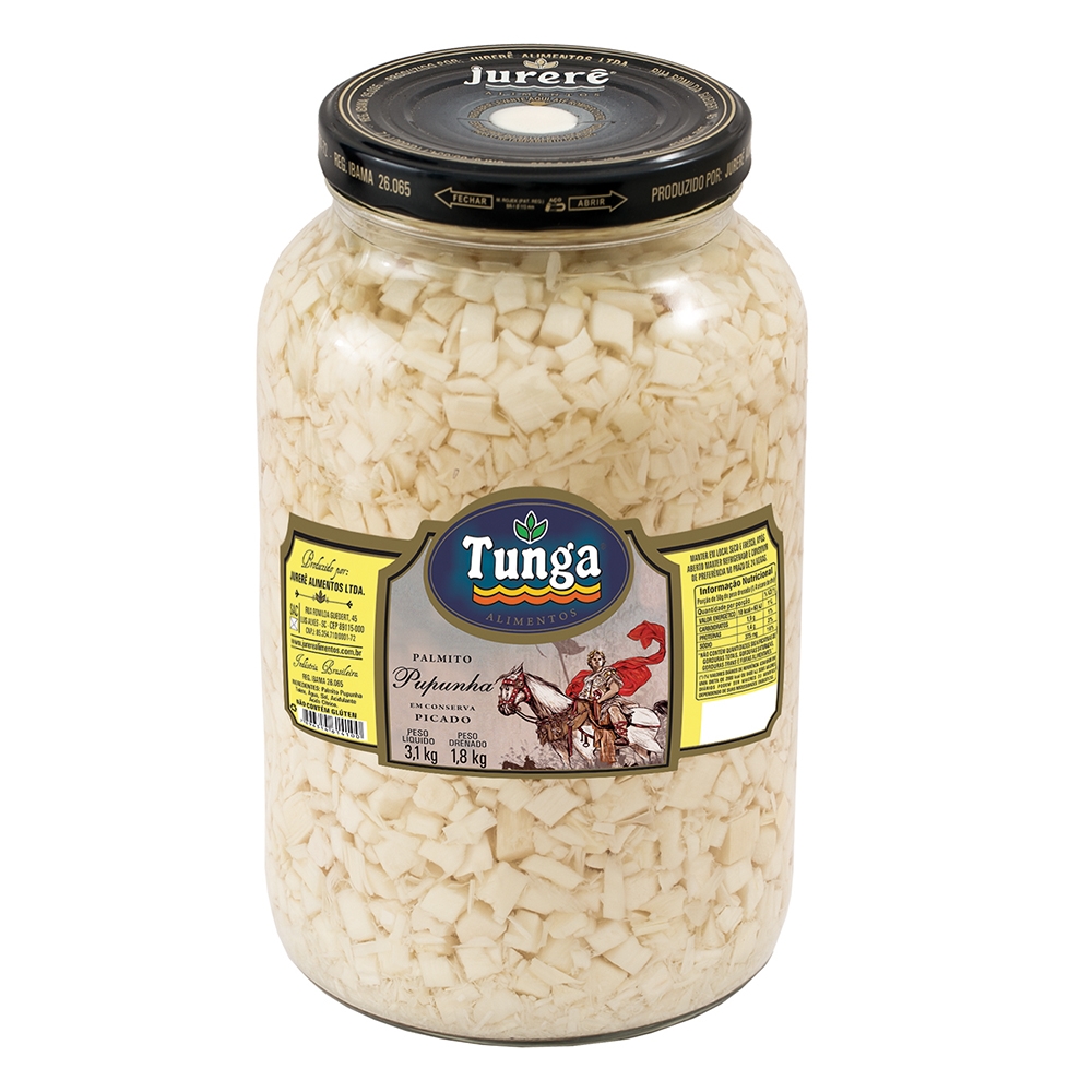 PALMITO PUPUNHA 1,800 KG PICADO TUNGA