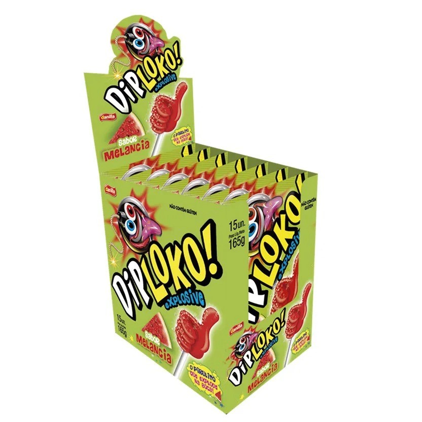 PIRULITO DIP LOKO EXPLOS MELANCIA 11G
