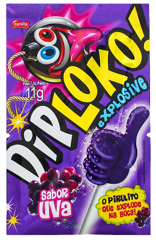 PIRULITO DIP LOKO EXPLOS UVA 11G