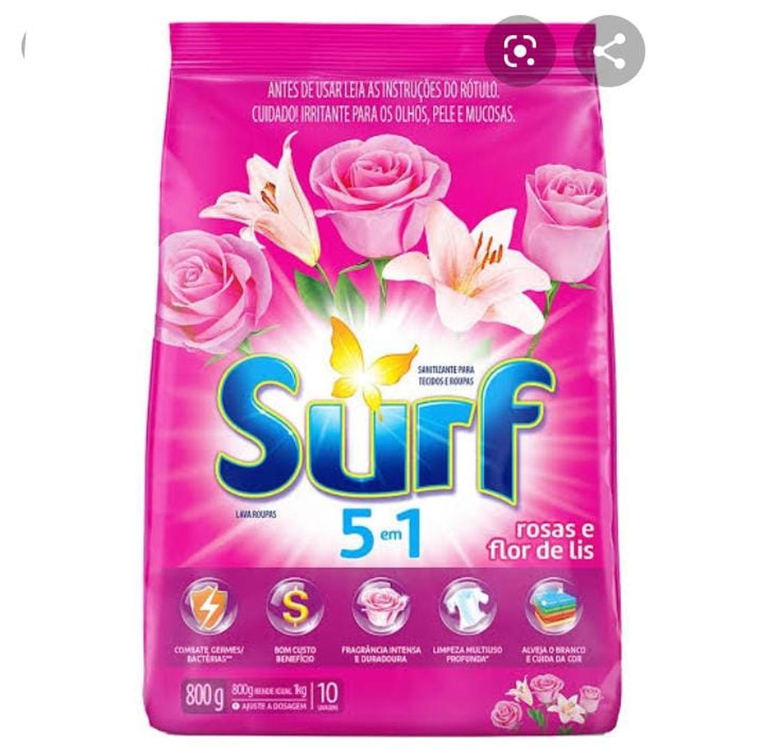 SABAO EM PO 800G SURF FLOR DE LIS SACHE