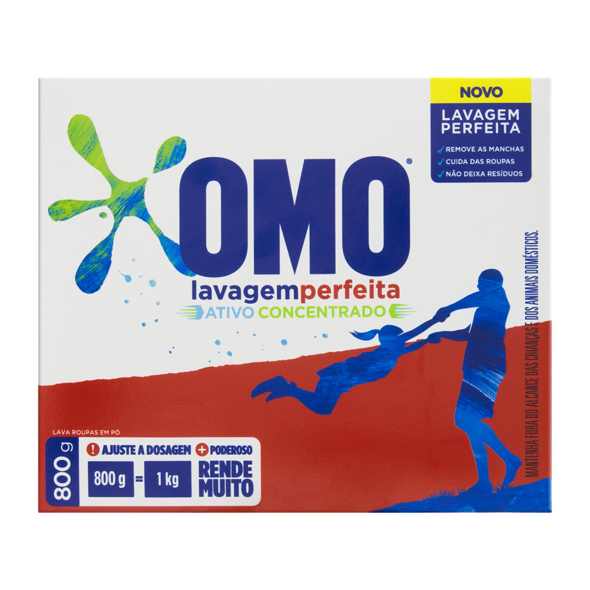 SABAO EM PO 800G OMO LAVAGEM PERFEITA